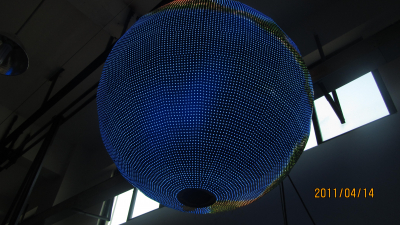 светодиодный экран шар - D 2м - обзор от 10м